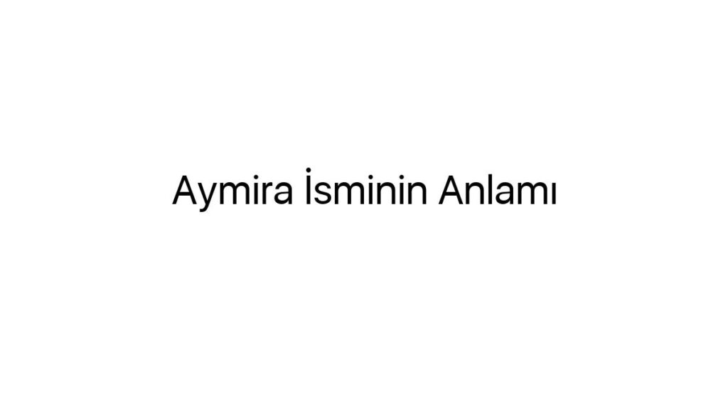 Aymira