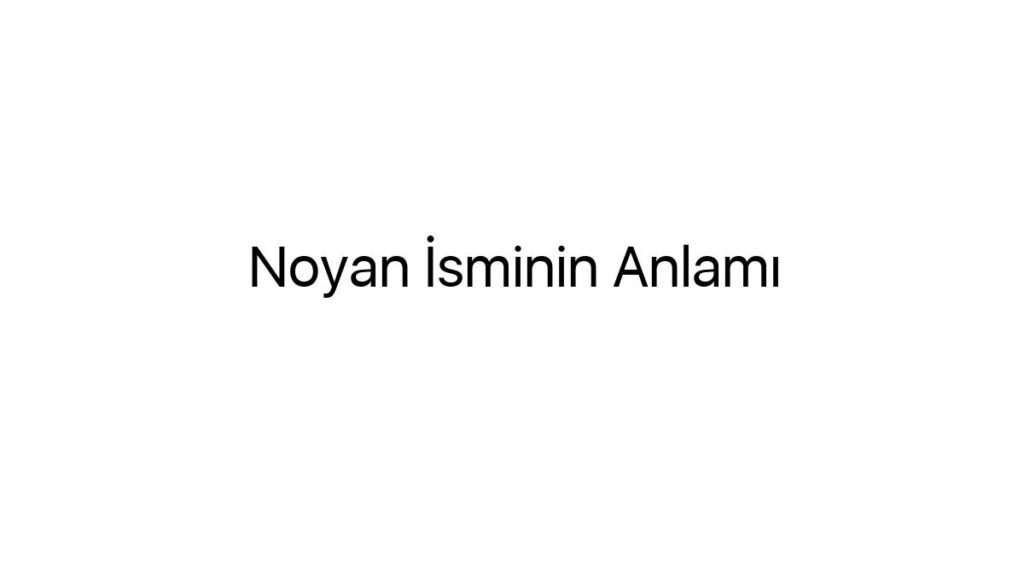 noyan-isminin-anlami-56902